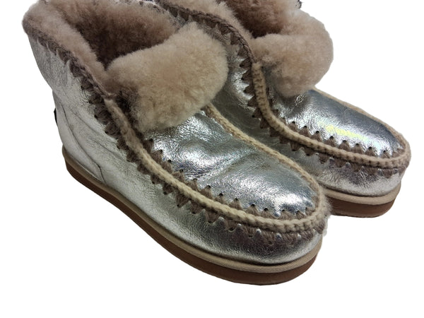 Lou Shepherd Winter Bottine mit Lammfell-Futter - Muster Paar