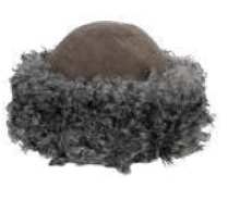 Shepherd Klinte Lammfell Hut mit Langhaar-Krausel-Look