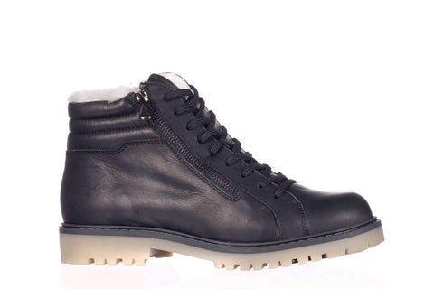 Damen Lammfell Schnürer-Bottine CORAMI mit 2-Aussen-Reissverschlüssen