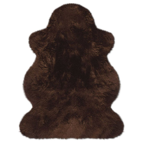 Lammfell 100 cm braun und hellbraun